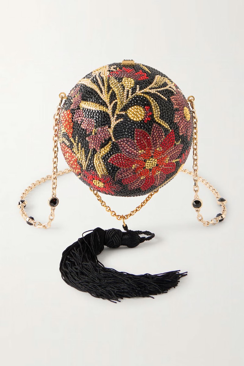 Lillian Crystal-Embellished Gold-Tone Clutch from Judith Leiber Couture