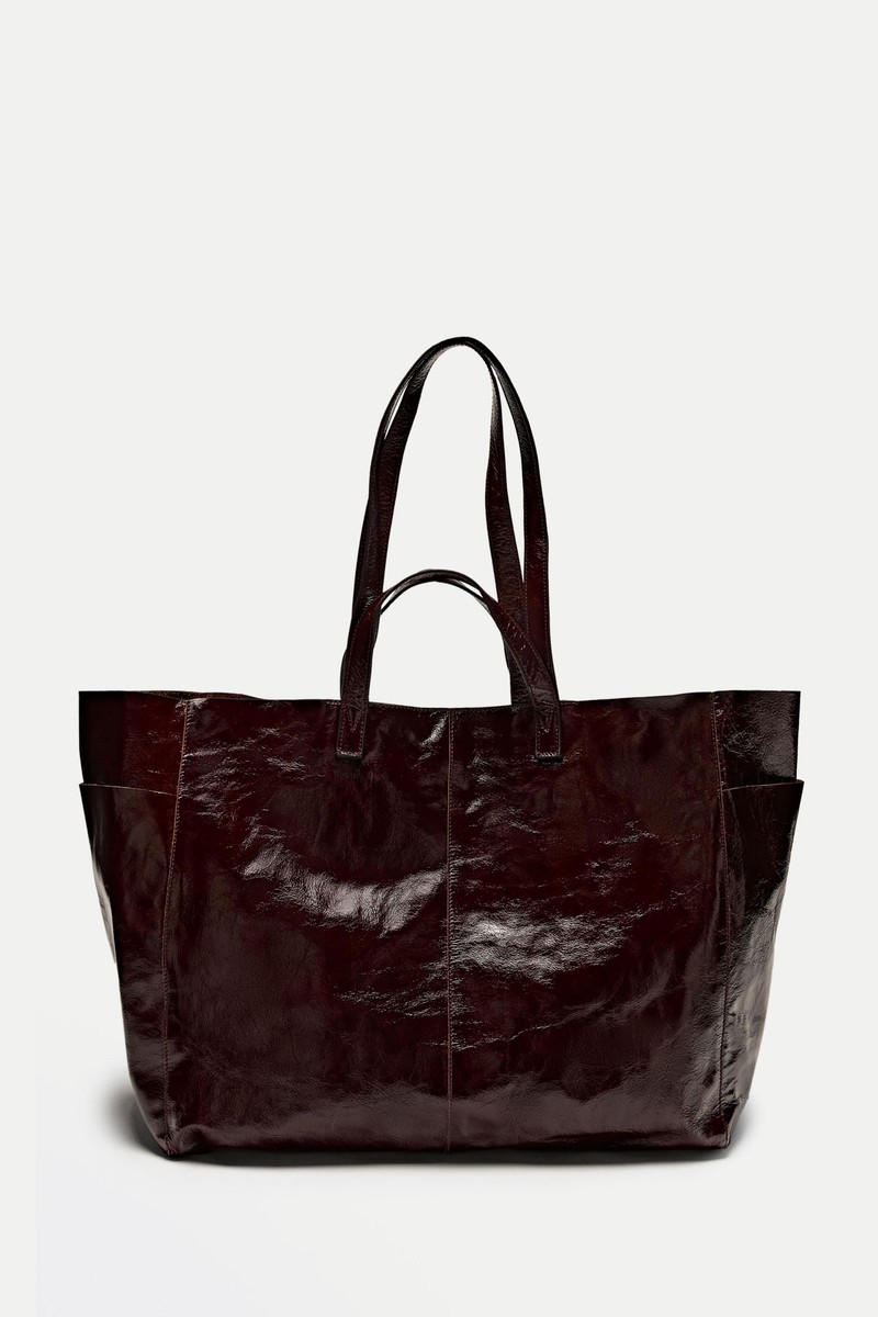 Nappa Leather Maxi Shopper Bag