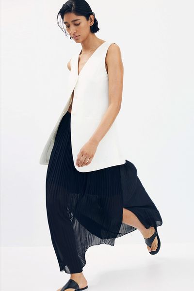 Pleated Chiffon Skirt from H&M