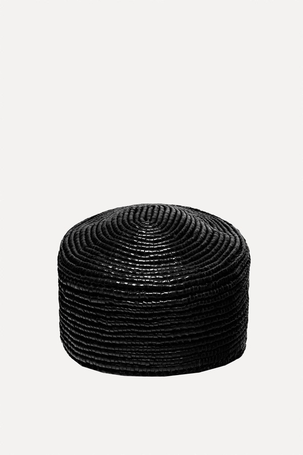 Braided Nappa Leather Beanie