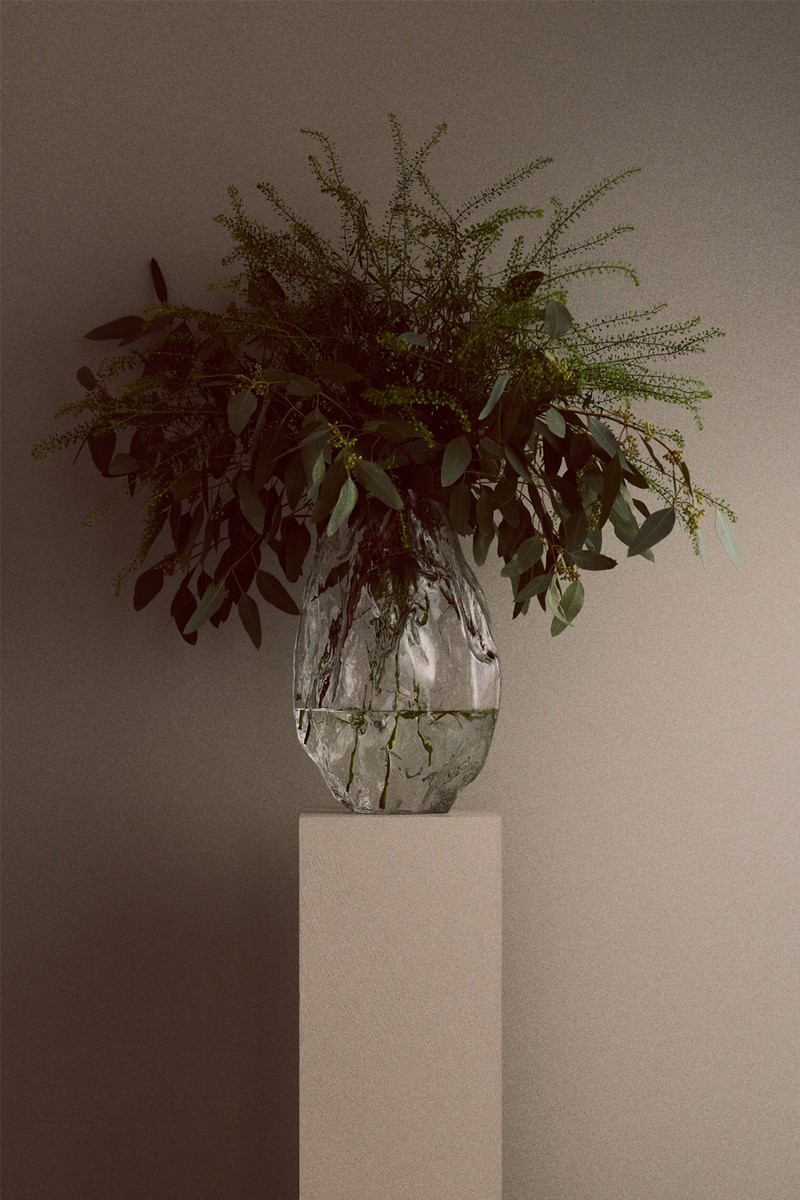 Extra-Large Textured Glass Vase