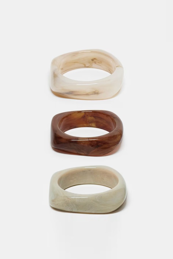 Pack Of 3 Bangles With Resin from ASOS
