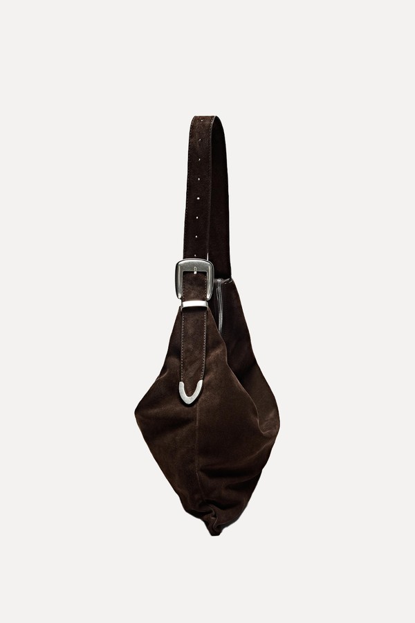 Split Leather Maxi Bag