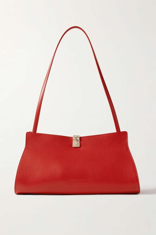 Johanna Embellished Leather Shoulder Bag from Loulou De Saison