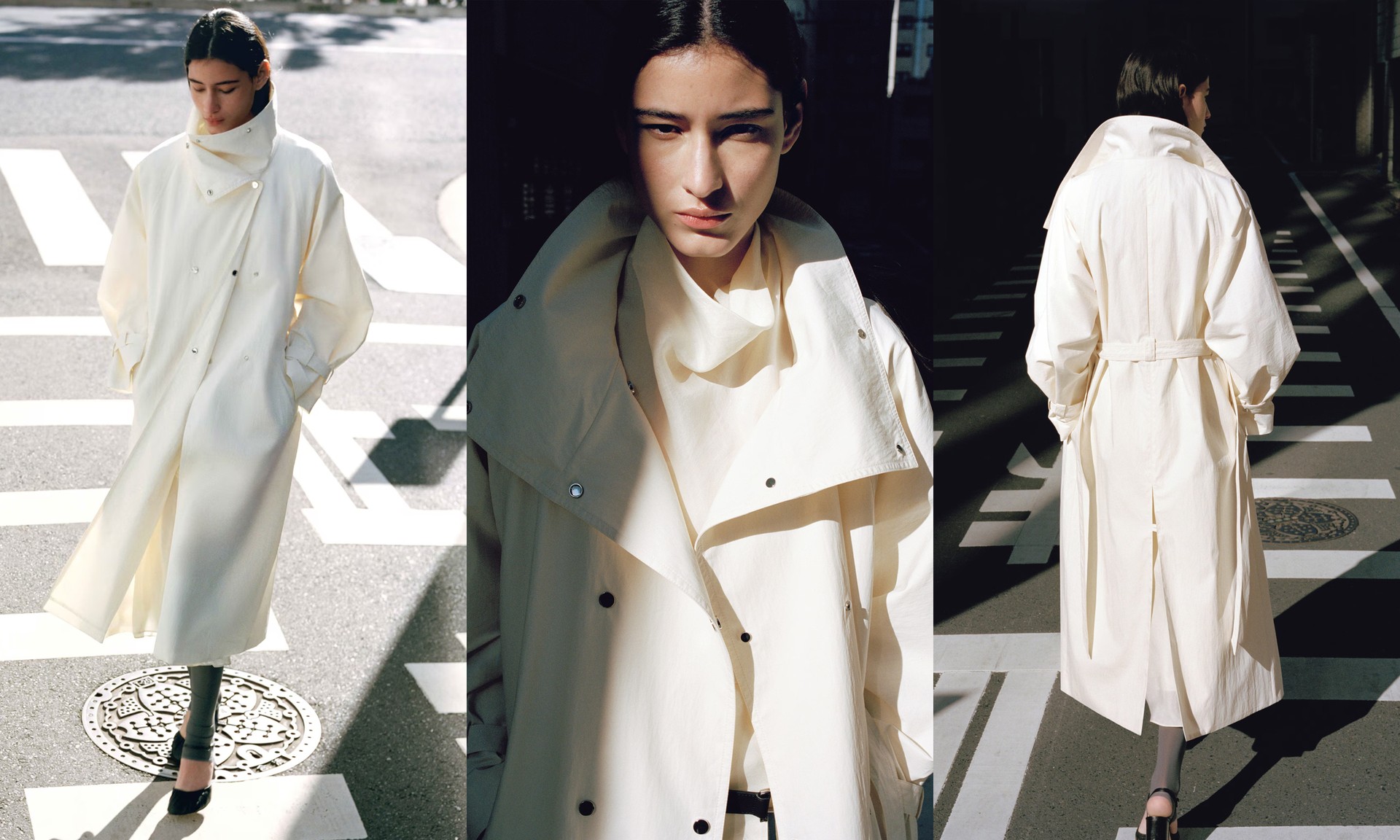 Oversized Funnel Neck Trench With Belt, AED 1,299 | Mango