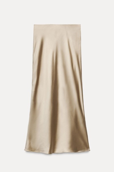 Satin Midi Skirt