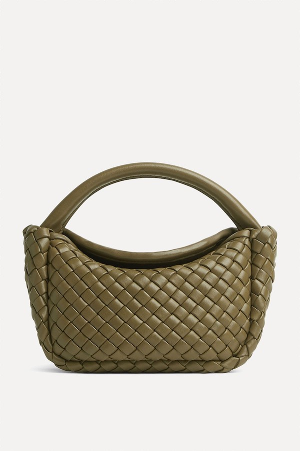 Small Lambskin Cobble Top-Handle Bag from Bottega Veneta