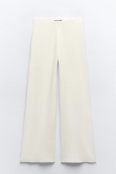 Brushed Ribbed Trousers from Zara