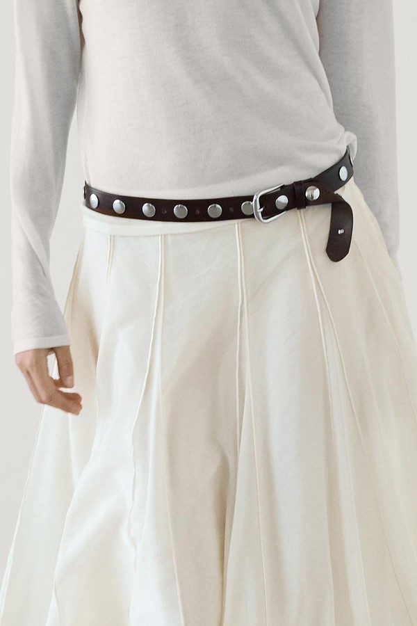 Studded Nappa Leather Belt