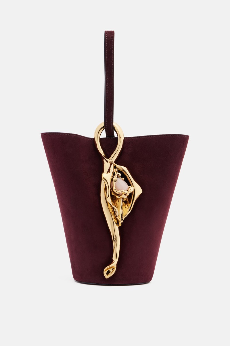 Eden Treasures Small Suede Bucket Bag from Chloé