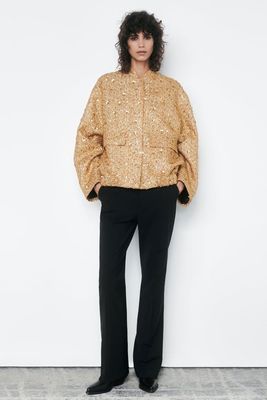 Sequin Jacket, AED 749  | Zara
