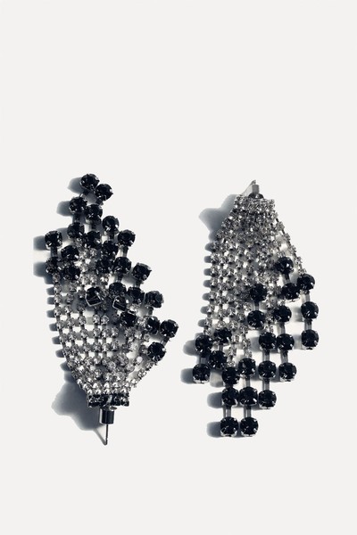 Cascade Earrings With Faceted Crystals