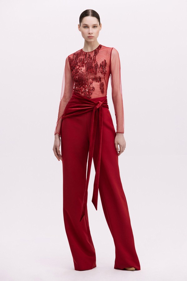 Top In Embroidered Tulle