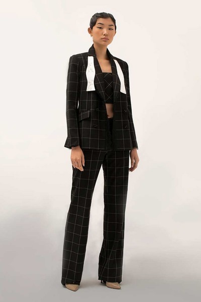 Classic Pants In Checkered Twill