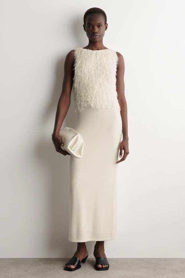 Fringed Knitted Column Dress from COS