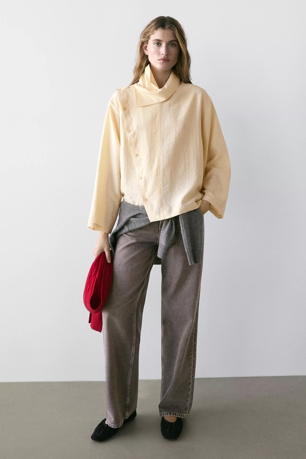 Asymmetric Button-Up Shirt from Massimo Dutti