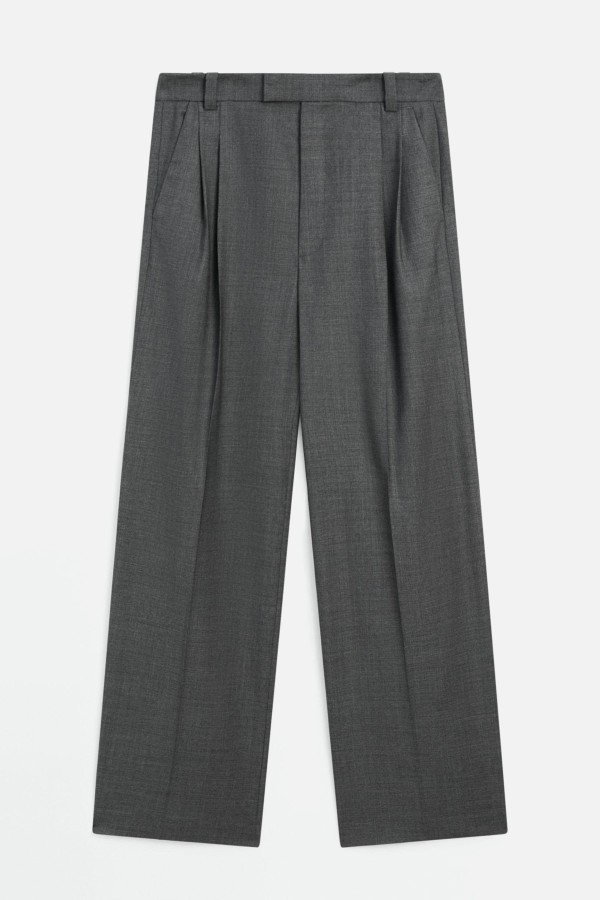 Straight-Leg Pleated Wool Trousers Co-Ord from Massimo Dutti