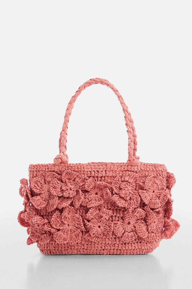 Raffia Effect Flower Bag from Mango