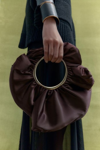 Satin Bucket Bag from Zara