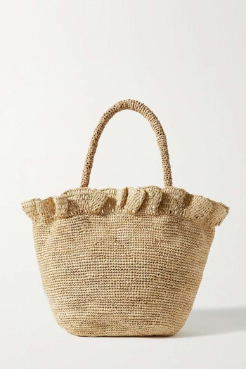 Cyrus Ruffled Raffia Tote from Loeffler Randall