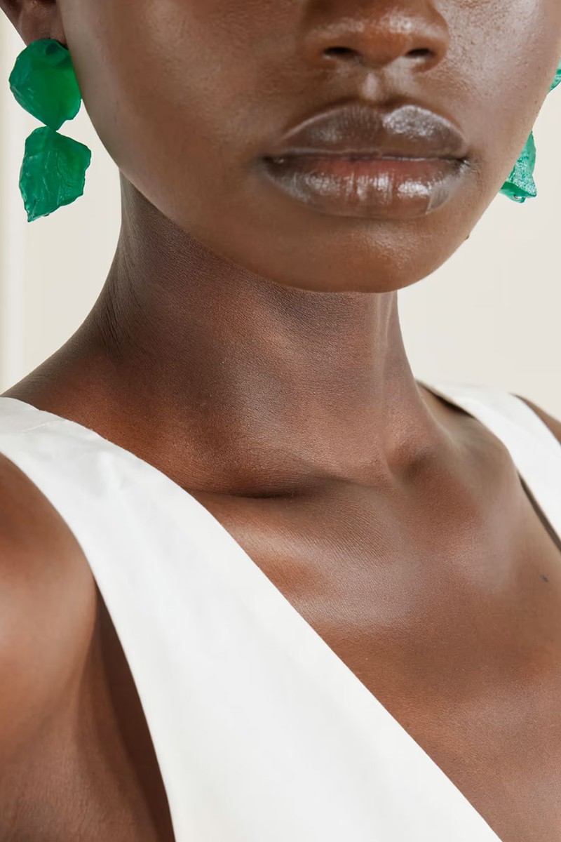 Silver-Plated & Resin Drop Earrings from COMPLETEDWORKS