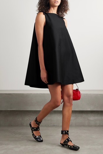 Melody Bow-Embellished Taffeta Mini Dress from Bernadette