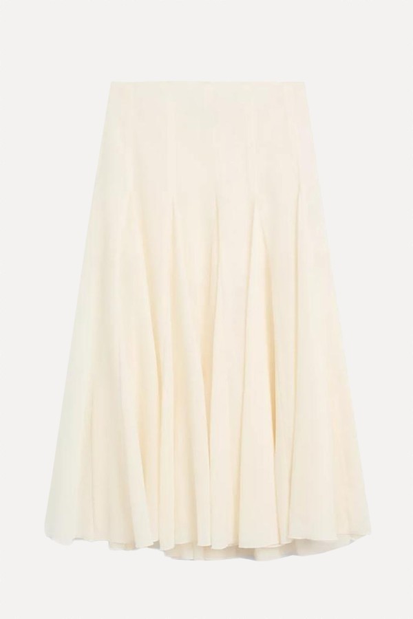 Flowing Flounce Midi Skirt from Massimo Dutti