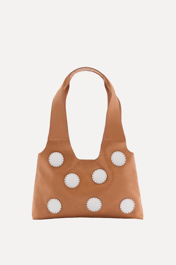 Leather Shoulder Bag With Mirrors from Mango