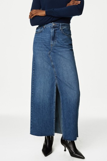 Denim Split Front Maxi Skirt from Marks & Spencer