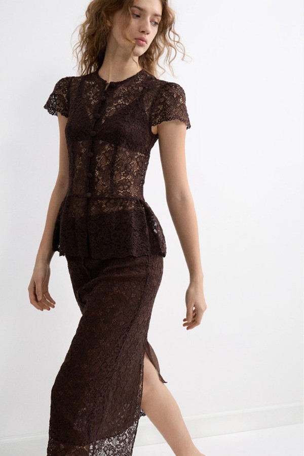Lace Midi Skirt