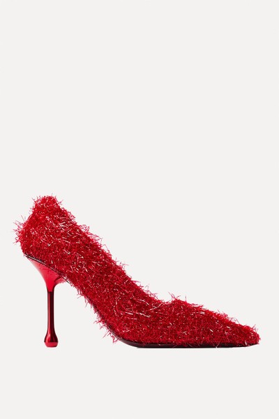 Ruby Red Tinsel Pumps from Jimmy Choo