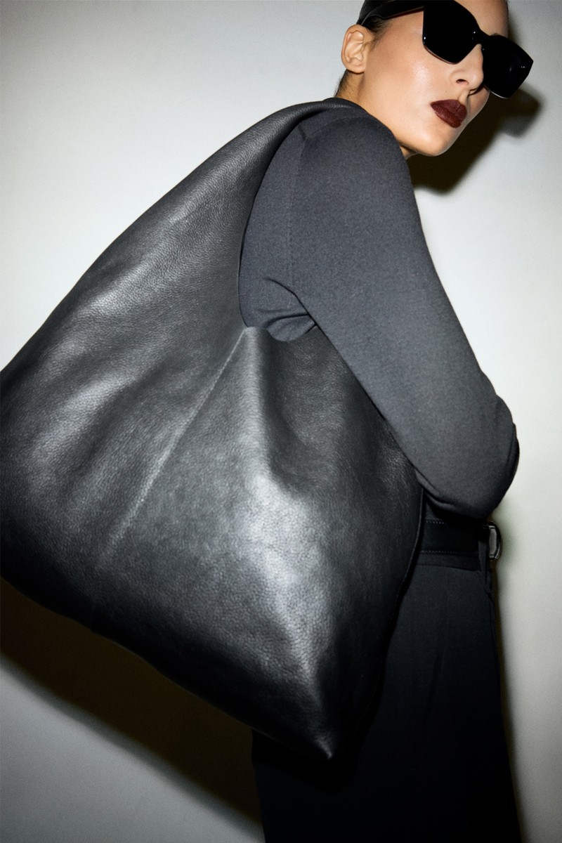 Leather Shoulder Bag from Mango