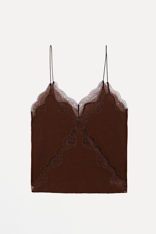 Lace Camisole Top from Massimo Dutti