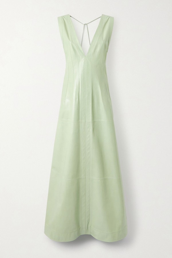 Tasseled Leather Maxi Dress from Bottega Veneta