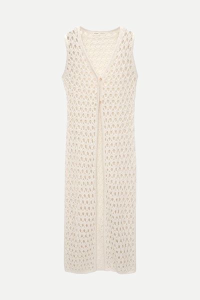 Long Crochet Waistcoat from Pull & Bear