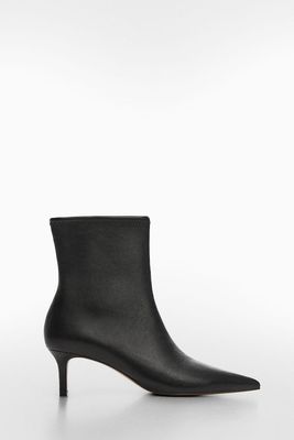 Leather Boots With Kitten Heels from Mango