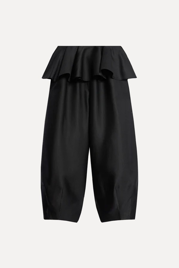 Ruffled Baggy Fit Trousers