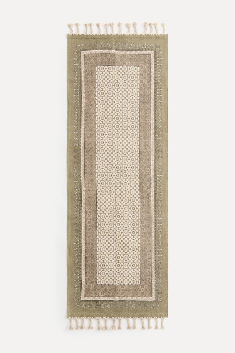 Fringed Cotton Runner Rug