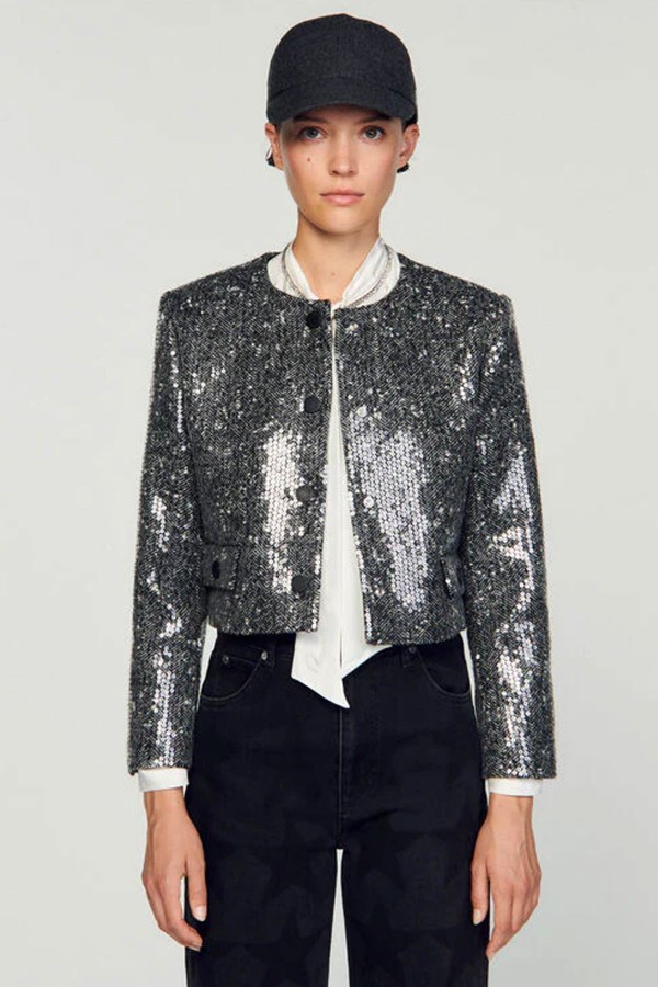 Structured Cropped Jacket from Sandro