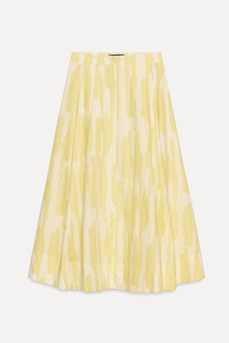 Printed Midi Skirt