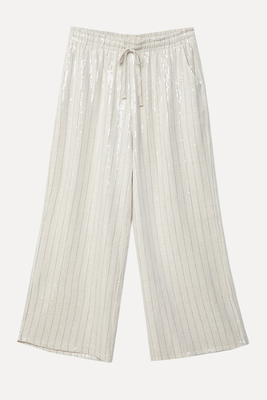 Striped Culottes With Sequins from Stradivarius