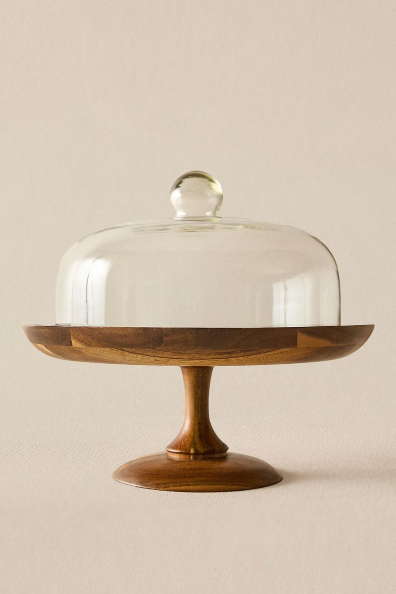 Wooden Cake Plate from Zara