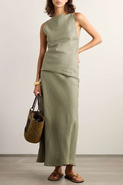 Antibes Linen Maxi Skirt from Faithfull