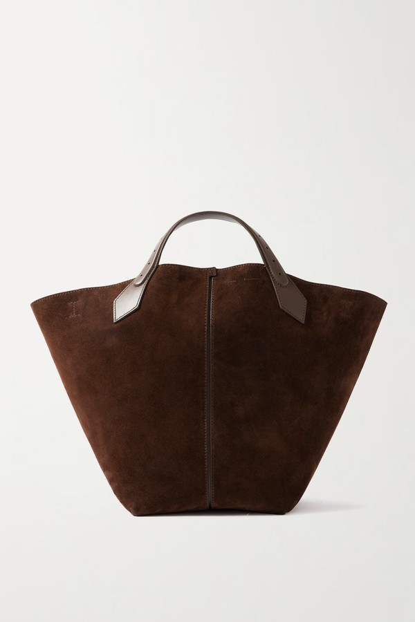 Large Chelsea Leather-Trimmed Paneled Suede Tote from Proenza Schouler