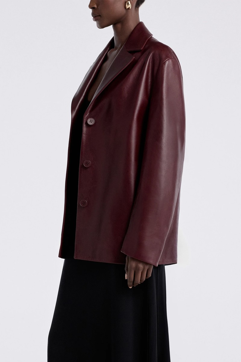 Opus Relaxed Leather Blazer from Nour Hammour