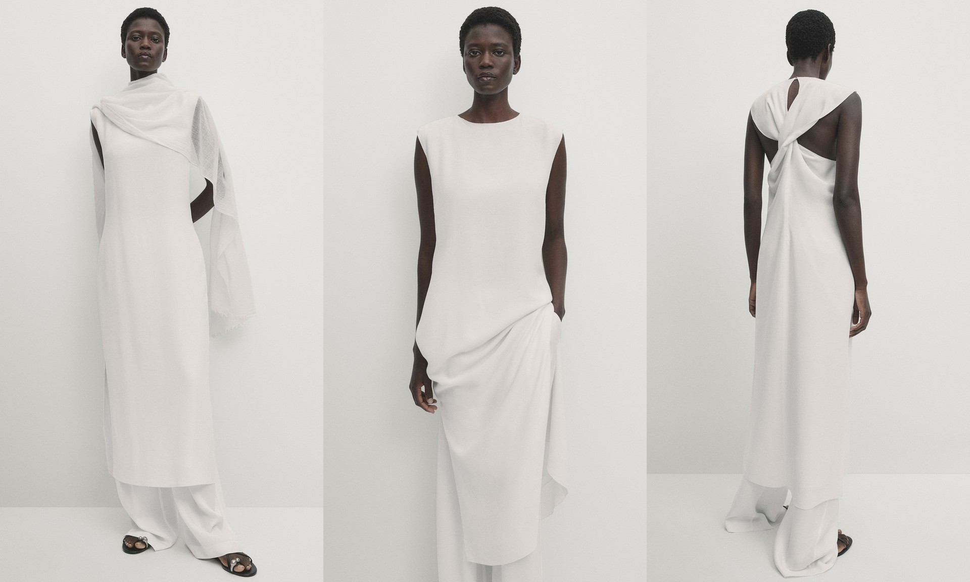 Midi Dress With Criss-Cross Detail, AED 699