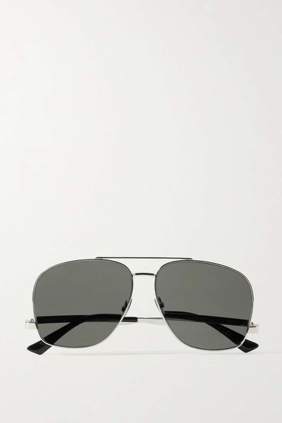Leon Aviator-Style Silver-Tone Sunglasses from Saint Laurent Eyewear