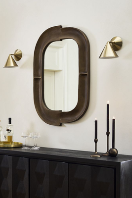 Modern Artful Bronze Wall Mirror, AED 1,550 | West Elm