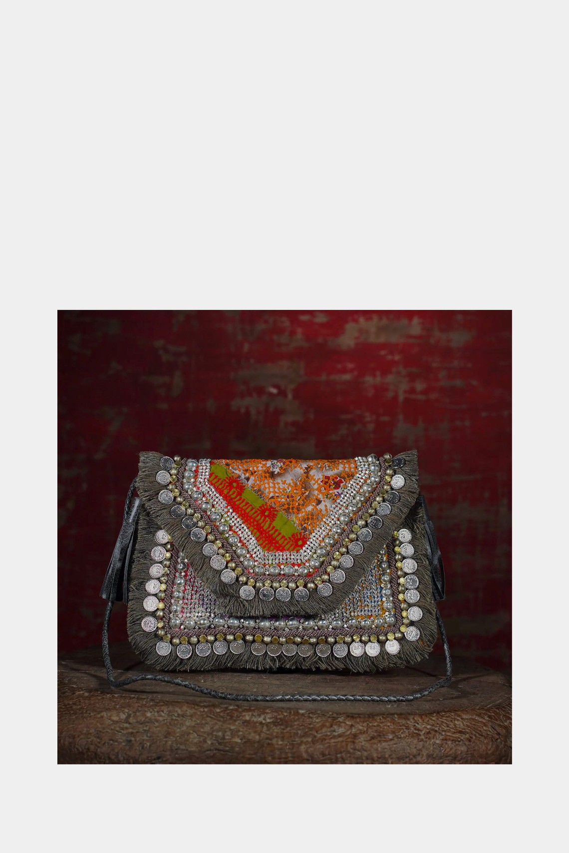 Grey Banjara Clutch from Vipul Shah Bags