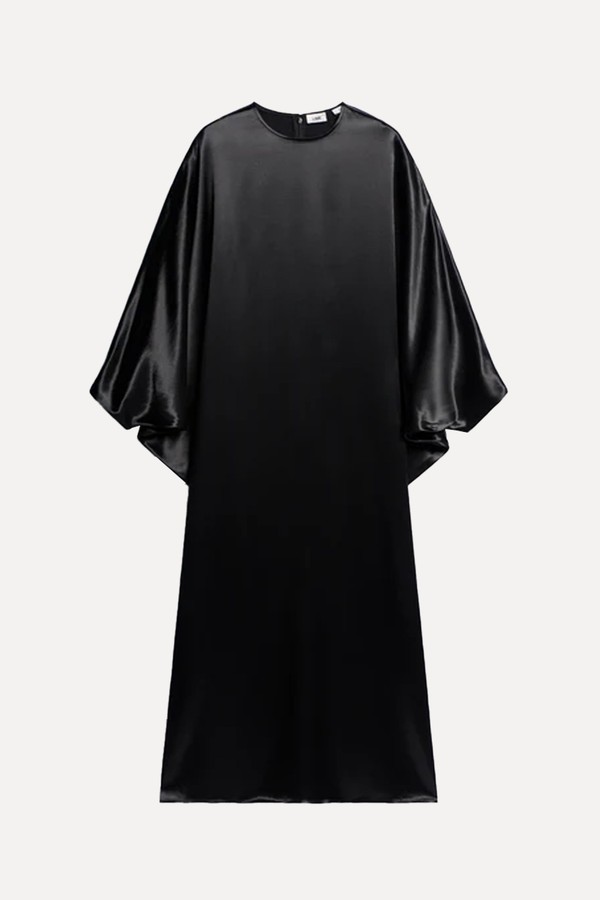 Loose Fit Long Satin Dress
